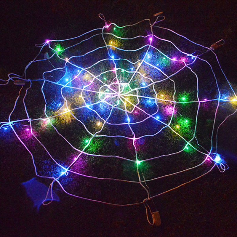 Halloween Ghost LED Glowing Spider Web