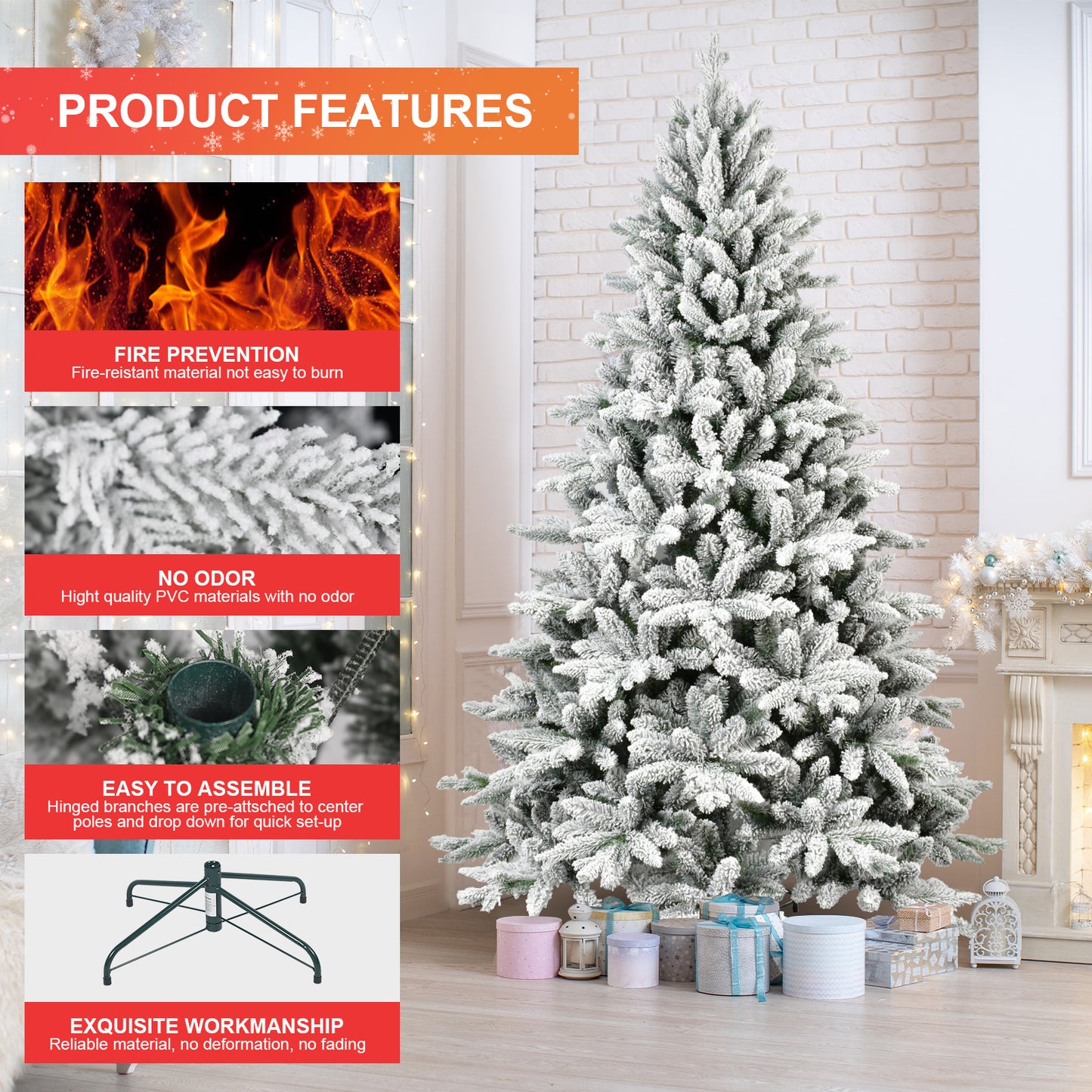 Brighten Your Holidays | Gorgeous Pre-Lit Christmas Tree for a Festive Glow