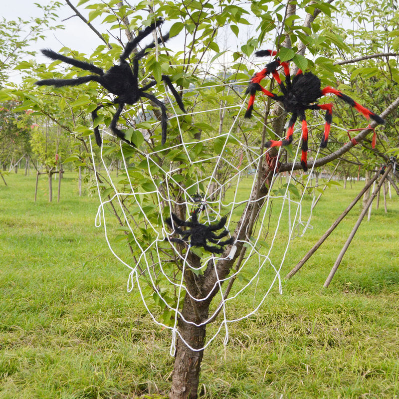 Halloween Ghost LED Glowing Spider Web