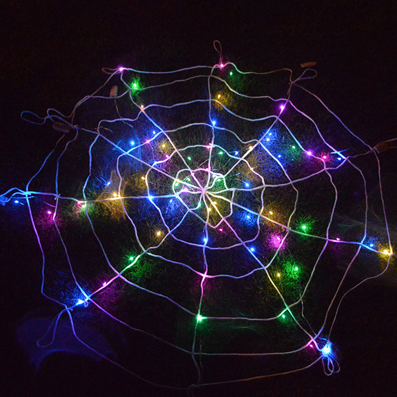 Halloween Ghost LED Glowing Spider Web
