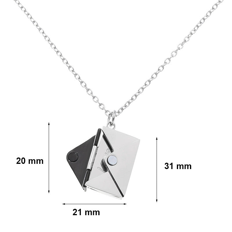 Envelope love letter necklace clavicle chain