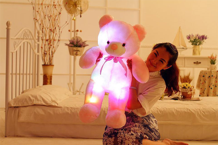 Creative LED-lit teddy bear.