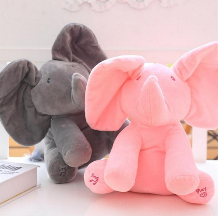 Interactive elephant plush toy