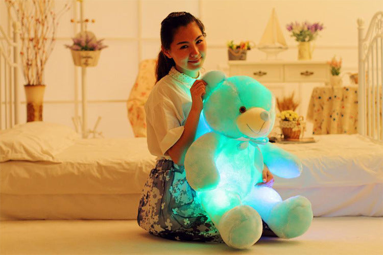 Creative LED-lit teddy bear.