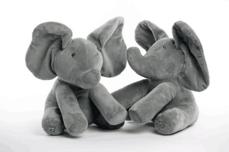 Interactive elephant plush toy