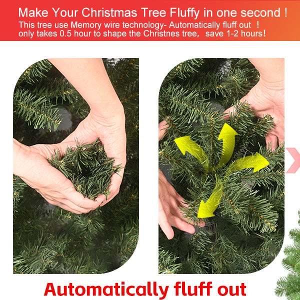 Bright Yellow-Green Christmas Tree with Twinkling Lights – Light Up Your Holidays