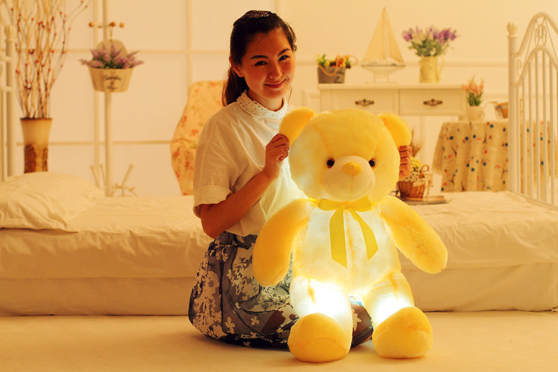 Creative LED-lit teddy bear.