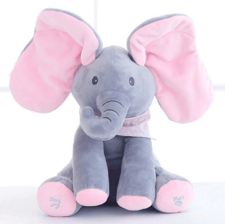 Interactive elephant plush toy