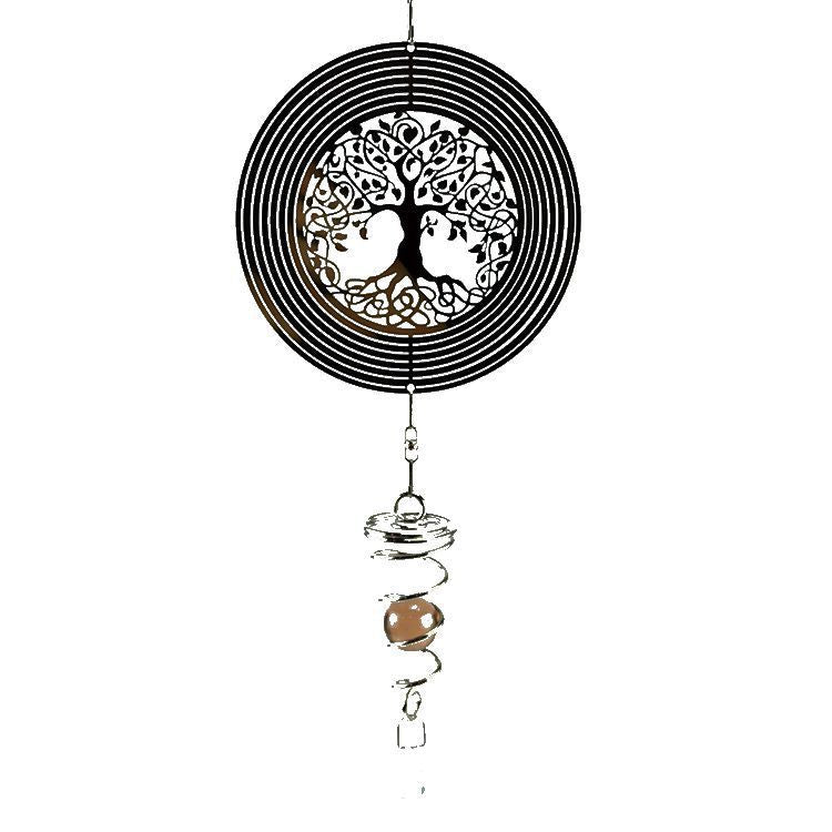 Stainless Steel Bearing Rotating Tree Of Life Wind Chimes