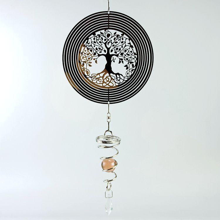 Stainless Steel Bearing Rotating Tree Of Life Wind Chimes