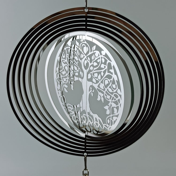 Stainless Steel Bearing Rotating Tree Of Life Wind Chimes