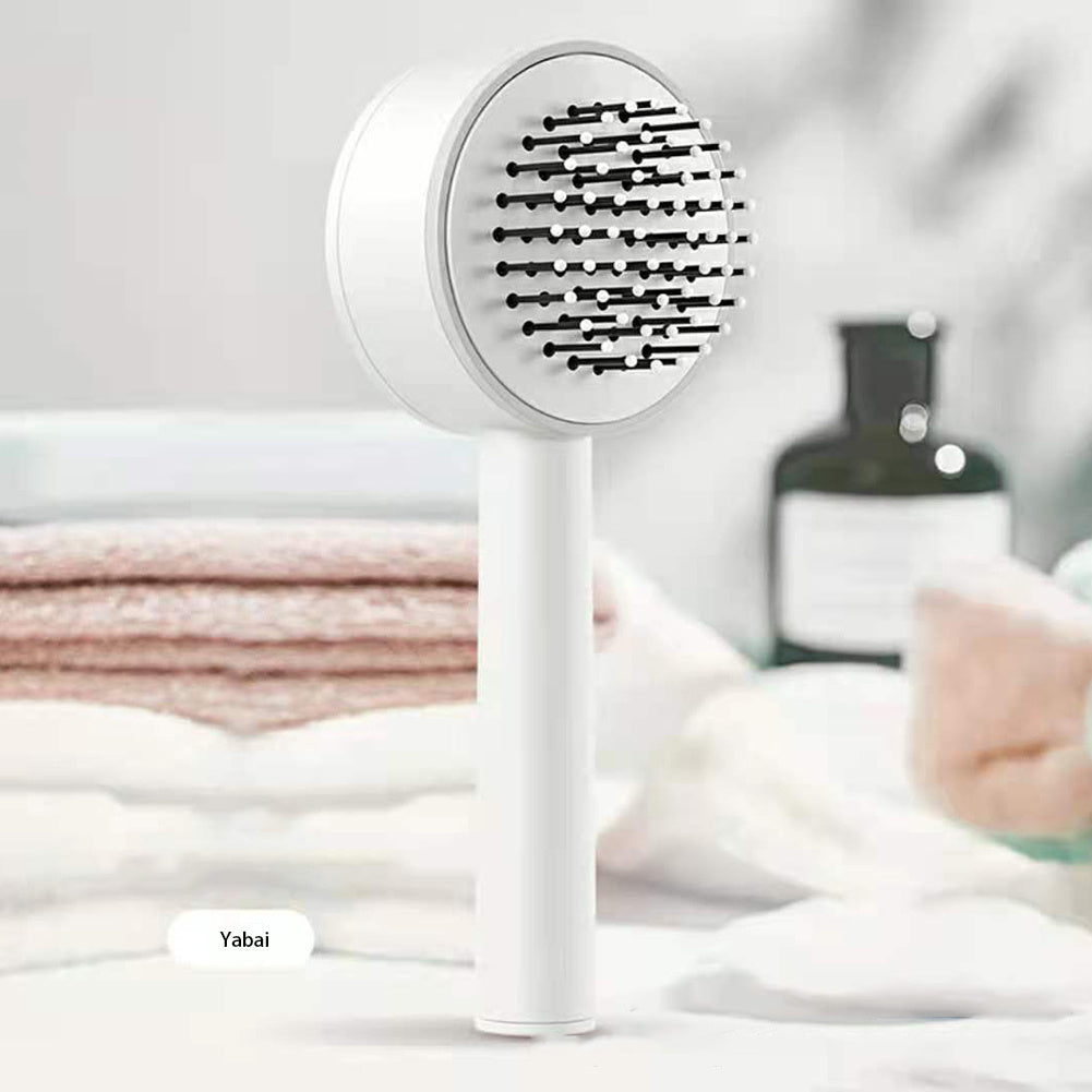 One-click self-cleaning hair brush