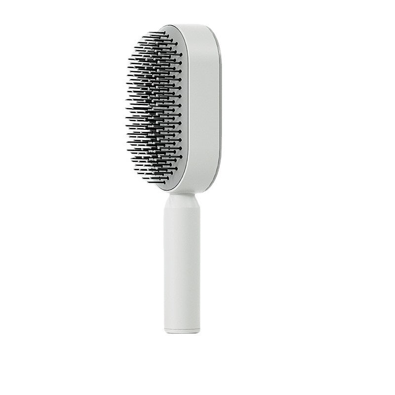 Self cleaning hair brush for female massage scalp