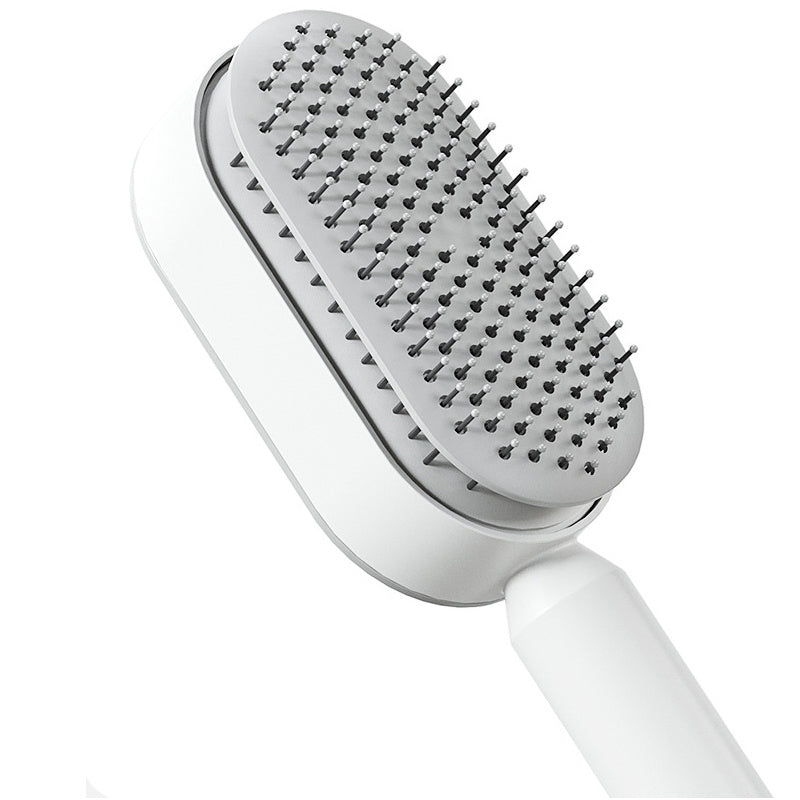 Self cleaning hair brush for female massage scalp