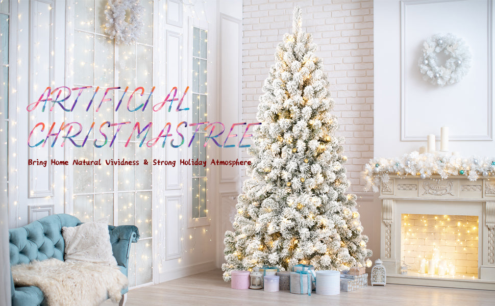 Chic Gray-Yellow Christmas Tree with Twinkling Lights – Modern Elegance for the Holidays