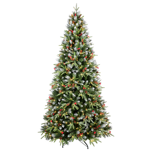 Vibrant Yellow-Green Christmas Tree with LED Lights – Illuminate Your Holiday