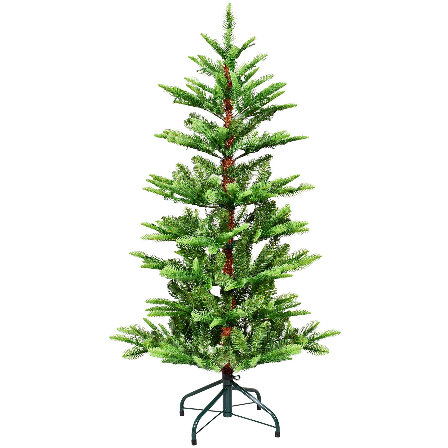 Vibrant Yellow-Green Christmas Tree with Twinkling Lights – Brighten Your Holiday Season!