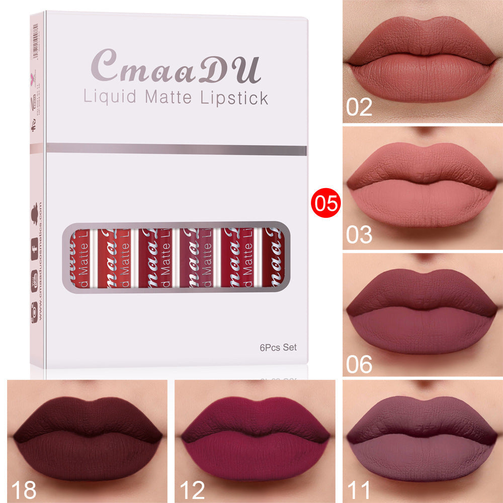 Six Matte Lipsticks.