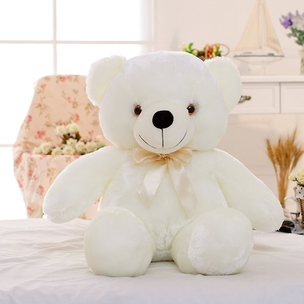 Creative LED-lit teddy bear.