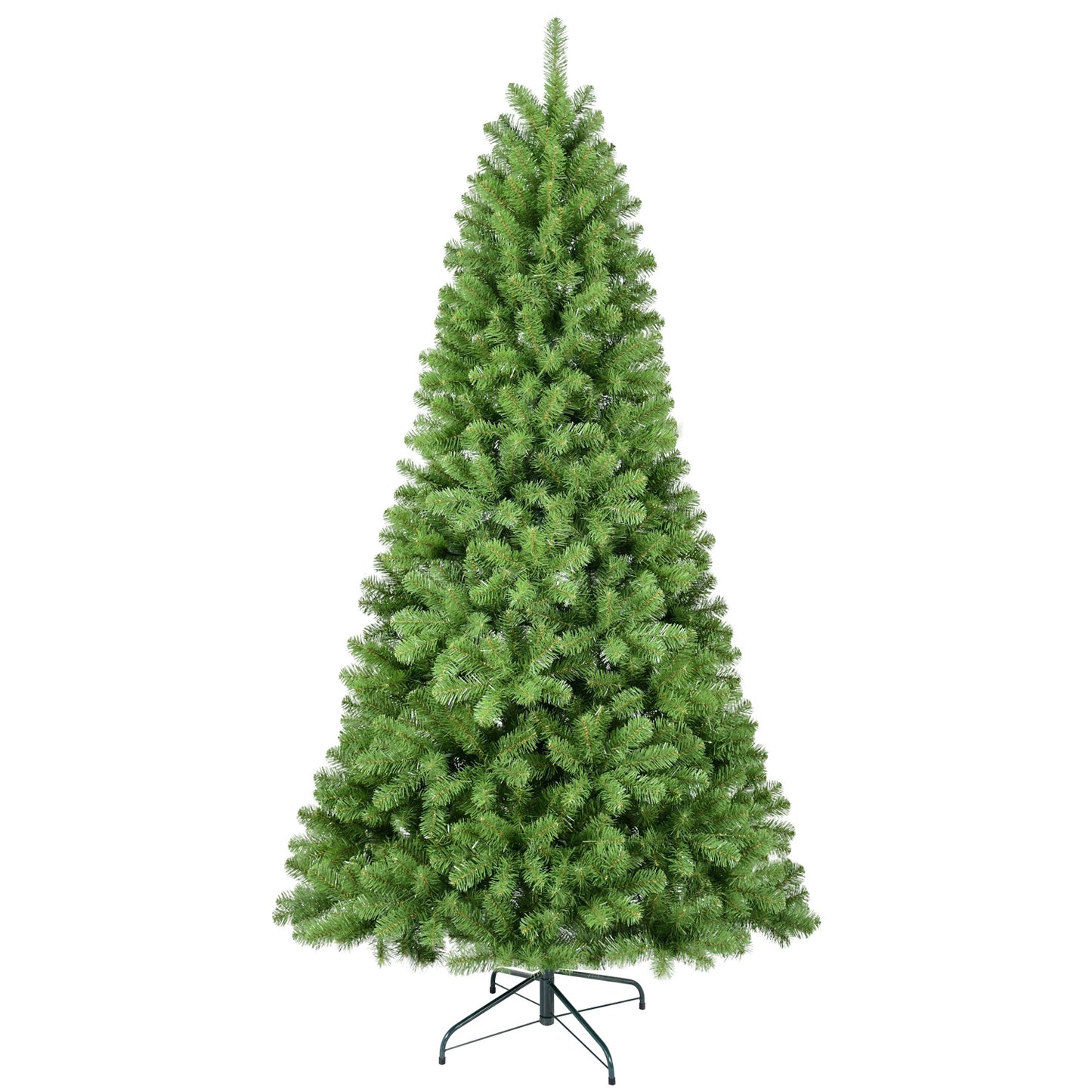 Bright Yellow-Green Christmas Tree with Twinkling Lights – Light Up Your Holidays