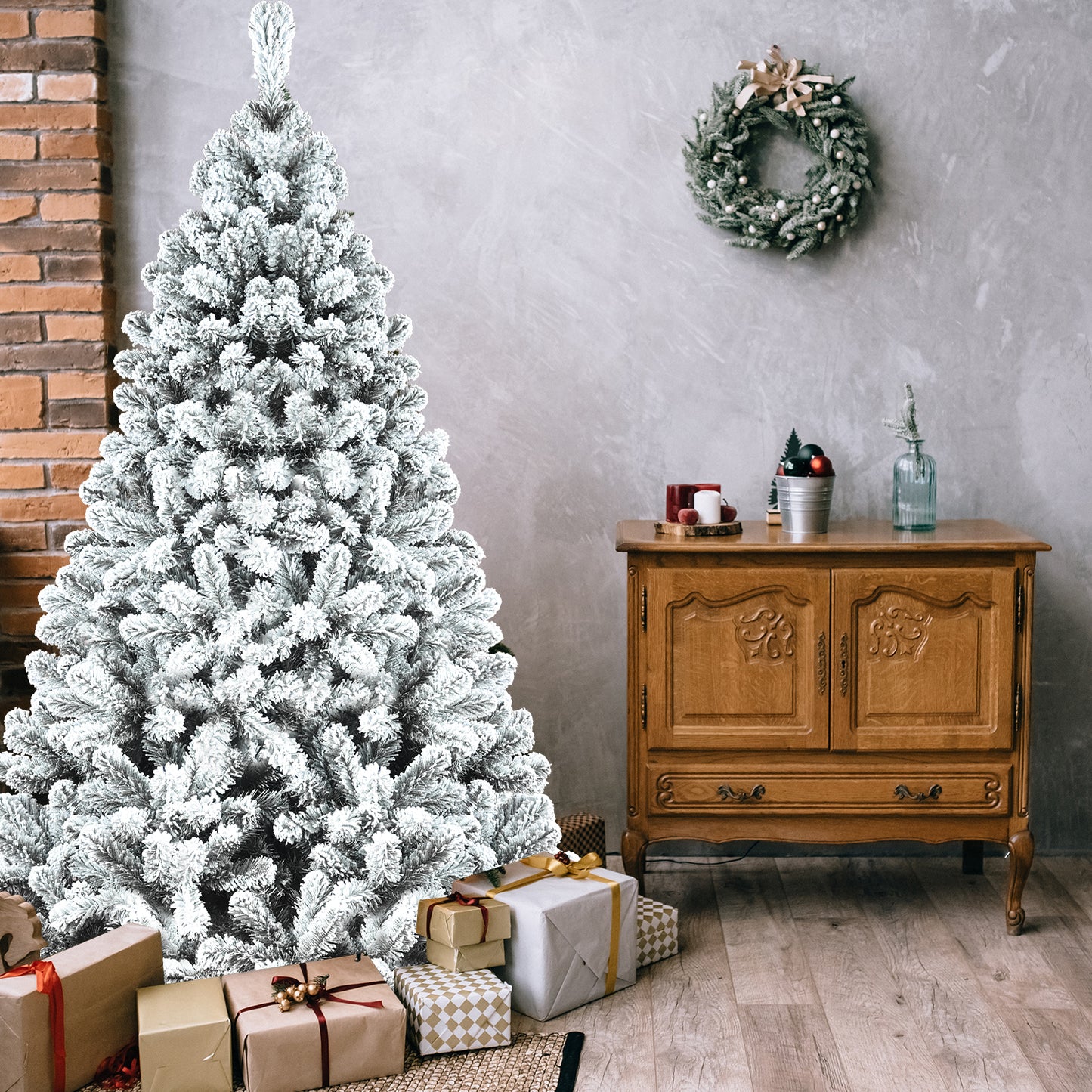 Stunning Silver Christmas Tree with Twinkling Lights