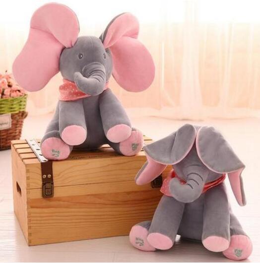 Interactive elephant plush toy