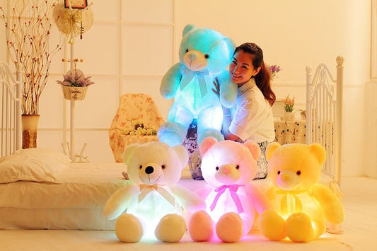 Creative LED-lit teddy bear.