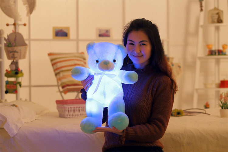 Creative LED-lit teddy bear.