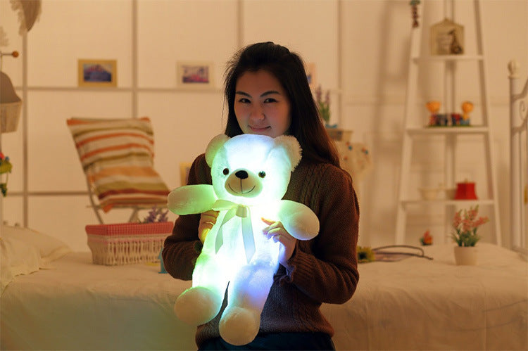 Creative LED-lit teddy bear.