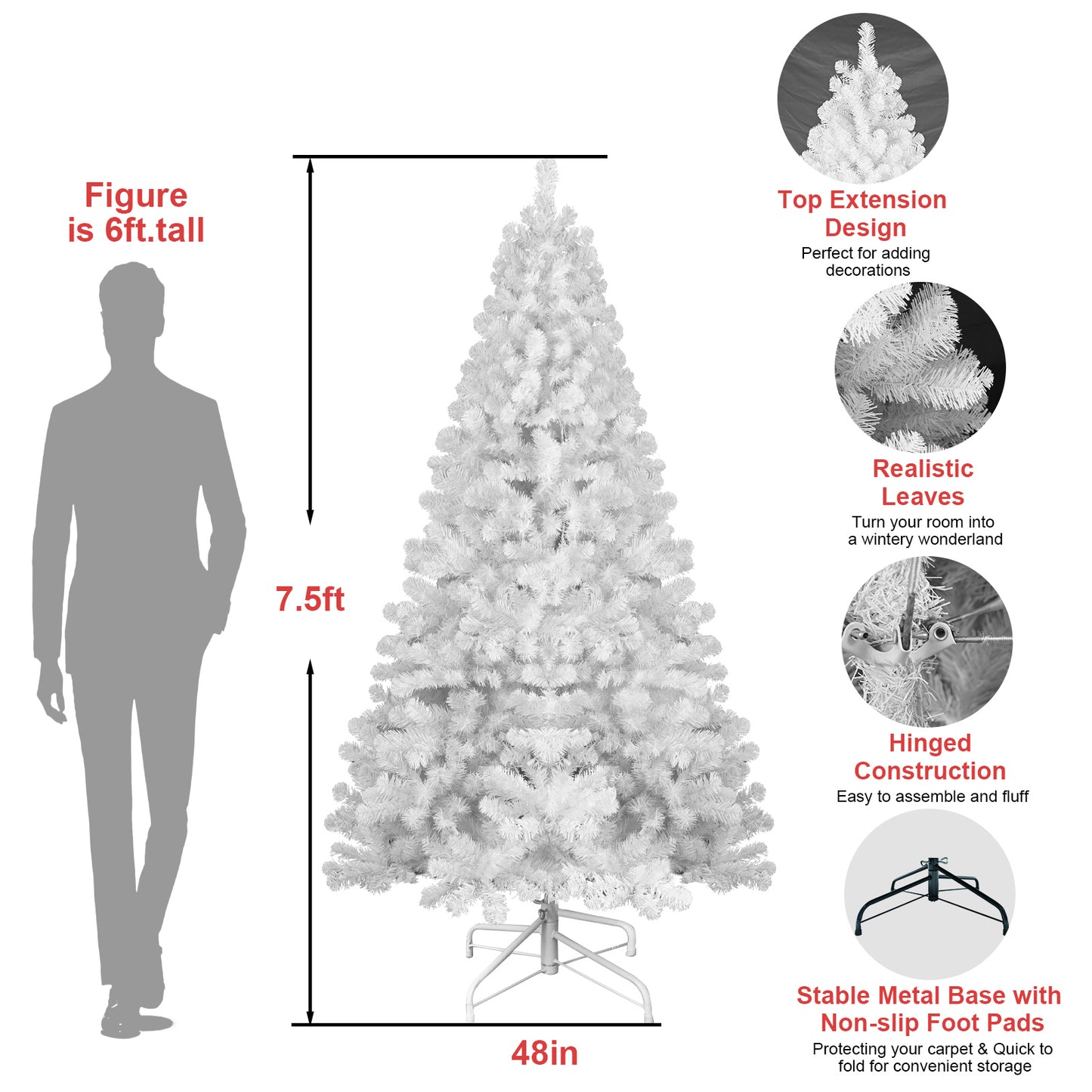 Snowy White Christmas Tree – A Chic and Modern Holiday Look