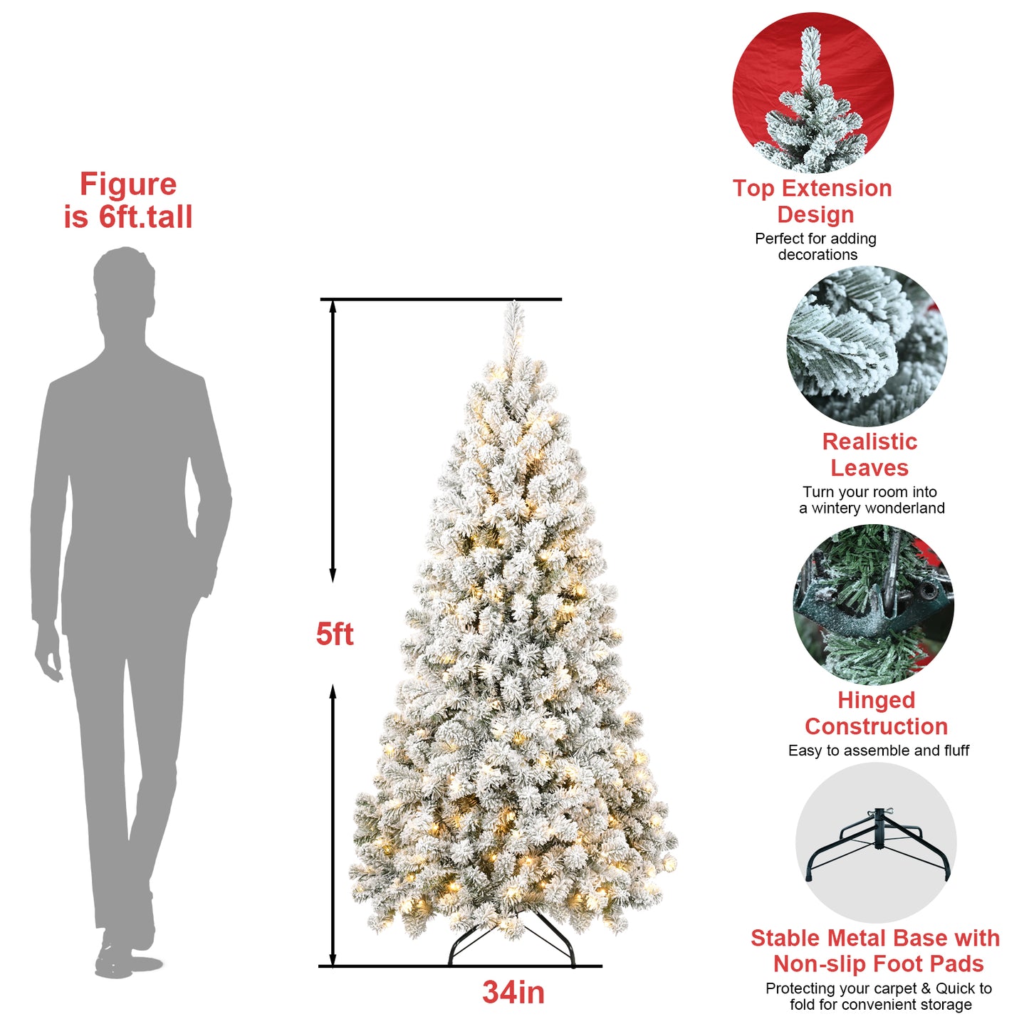 Chic Gray-Yellow Christmas Tree with Twinkling Lights – Modern Elegance for the Holidays