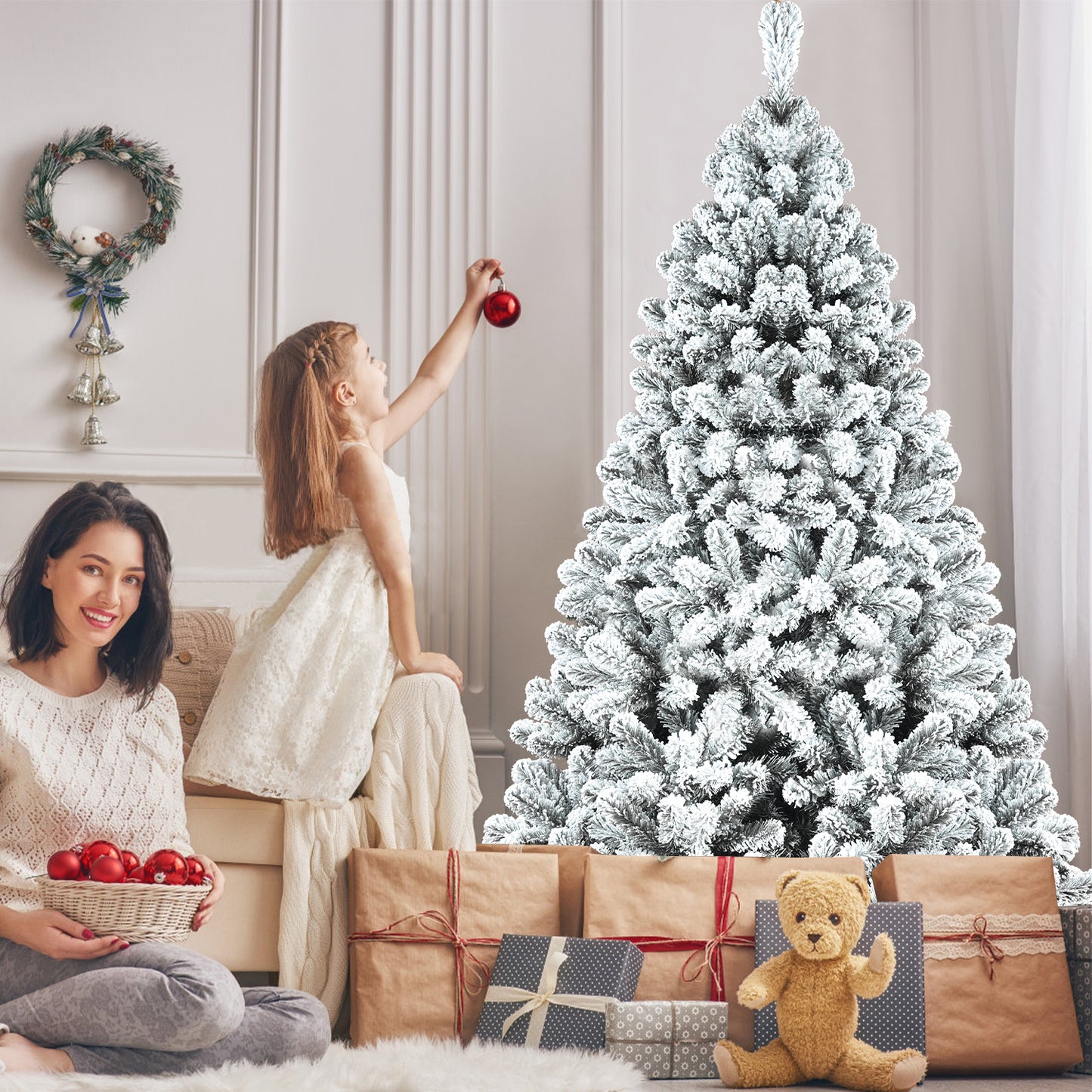 Stunning Silver Christmas Tree with Twinkling Lights