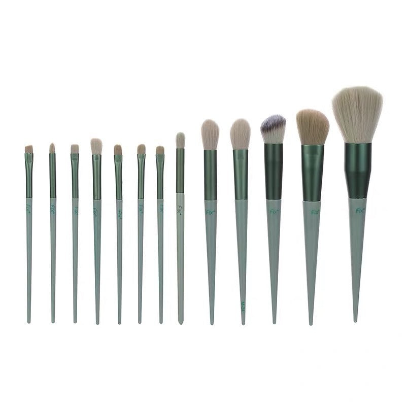 13pcs Purple-flowered Holly Leaf Makeup Brushes Set.