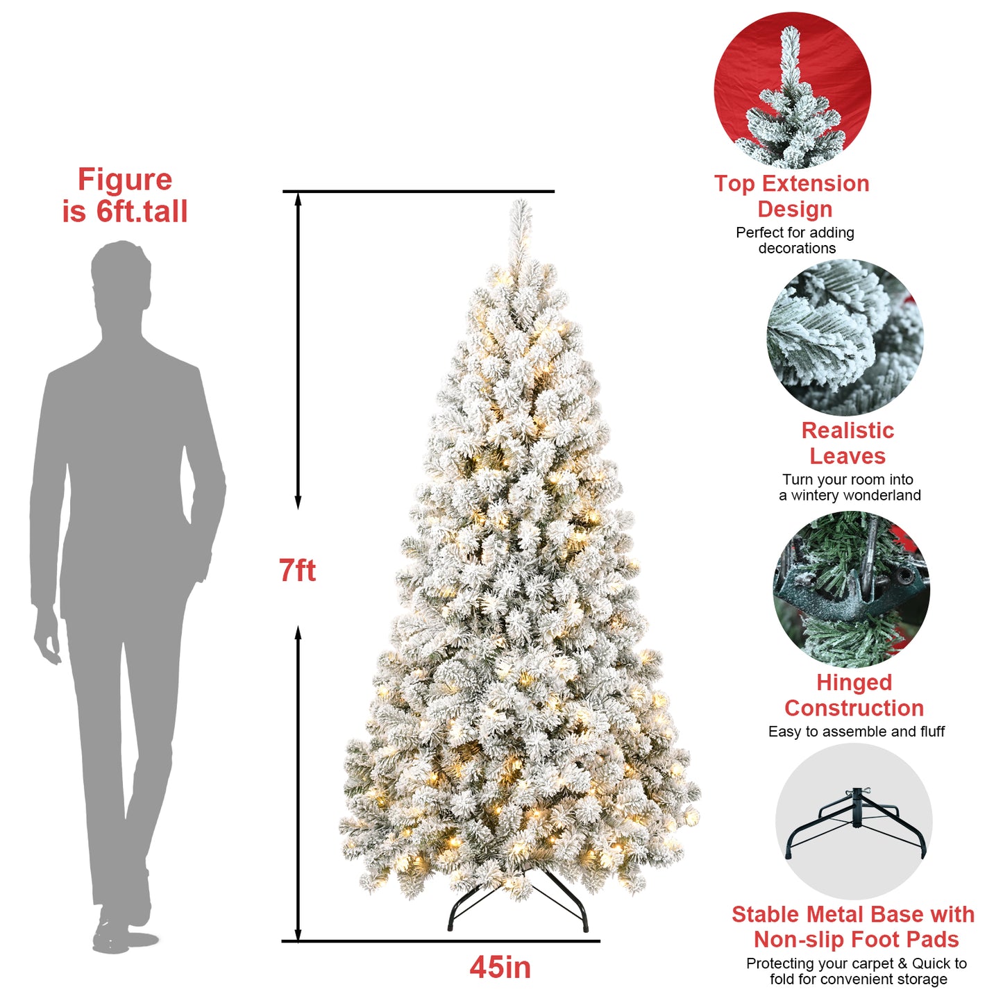 Chic Gray-Yellow Christmas Tree with Twinkling Lights – Modern Elegance for the Holidays