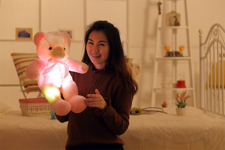 Creative LED-lit teddy bear.