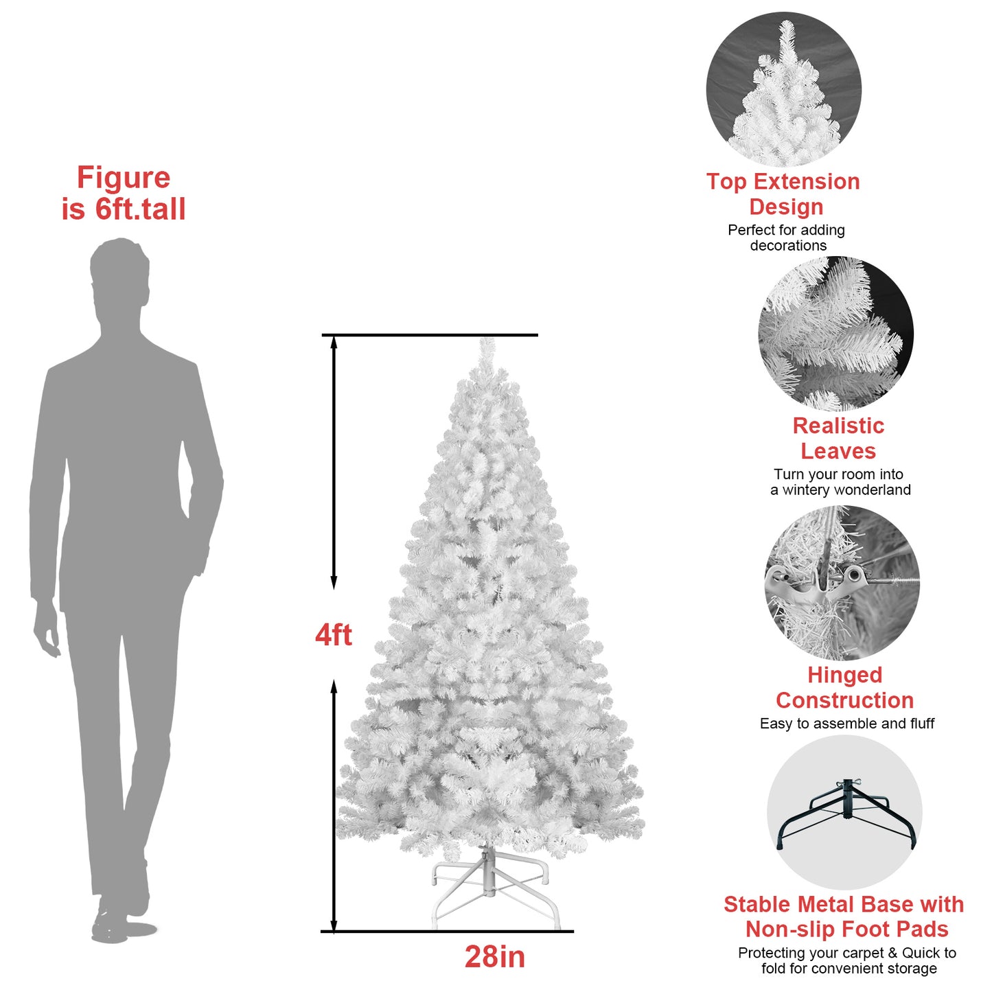 Snowy White Christmas Tree – A Chic and Modern Holiday Look