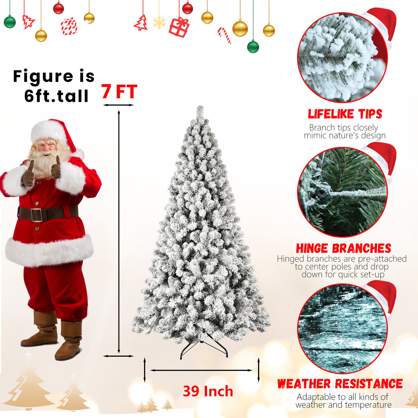 Stunning White Christmas Tree – Perfect for a Winter Wonderland!"