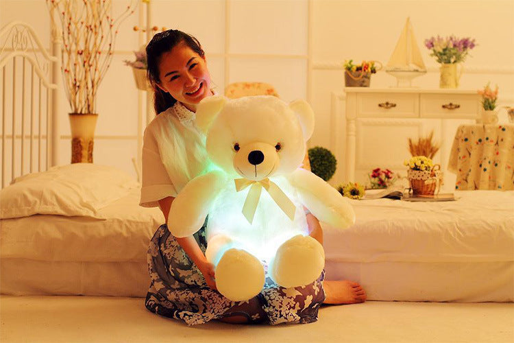 Creative LED-lit teddy bear.