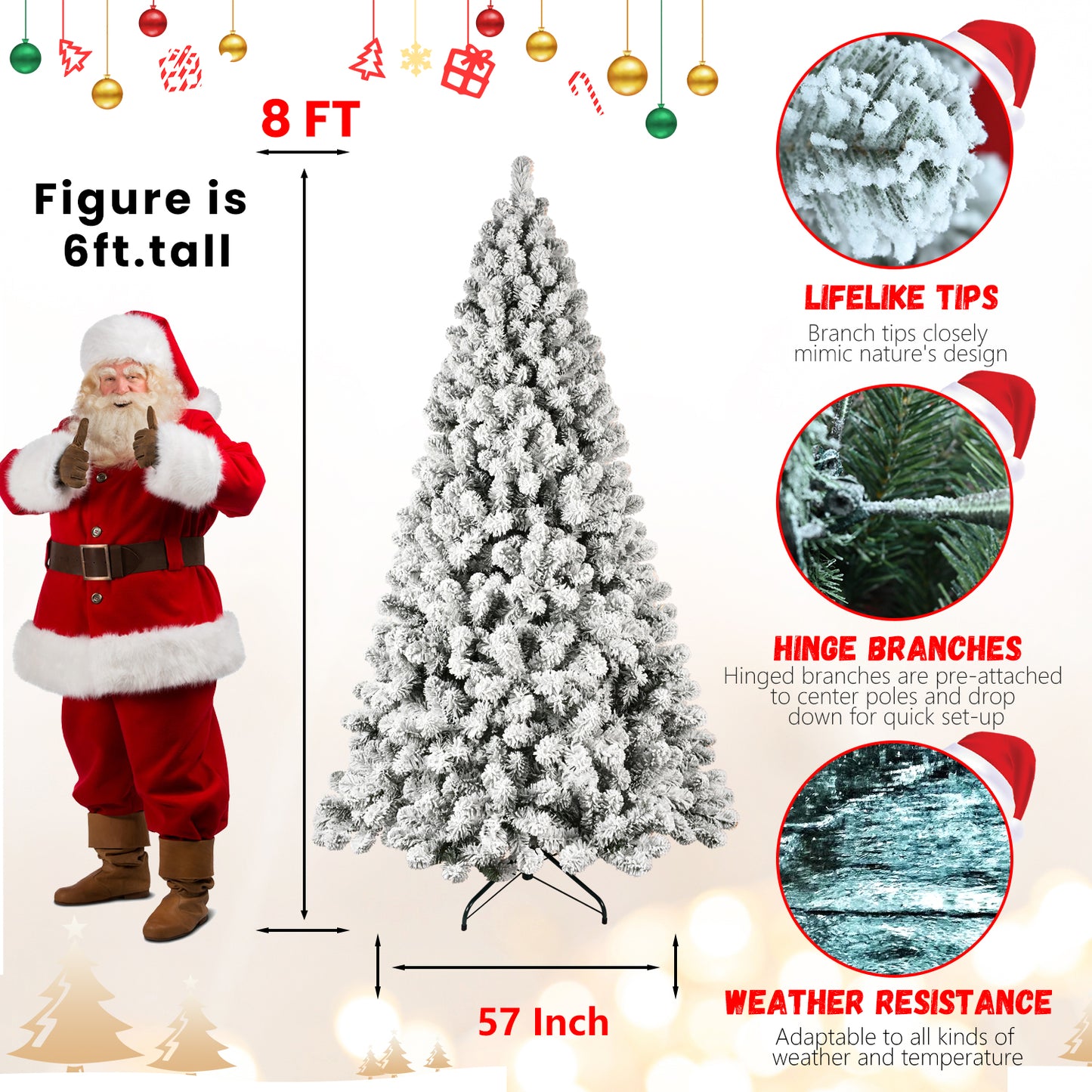 Stunning White Christmas Tree – Perfect for a Winter Wonderland!"