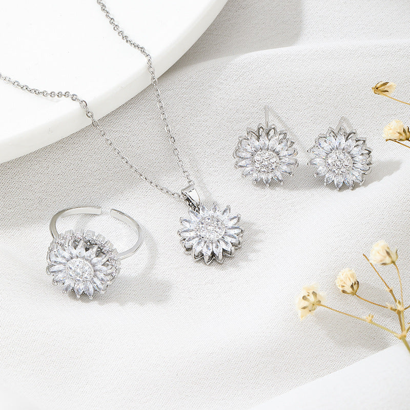 Charm Sunflower Stainless Steel Necklace