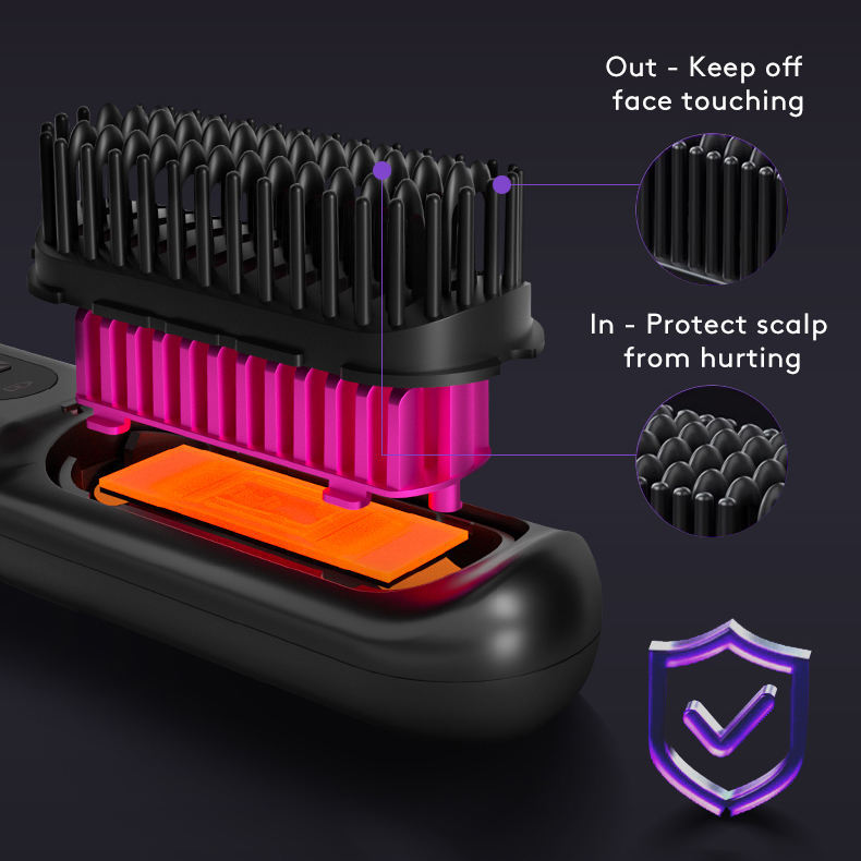 Ceramic Heated Electric Comb Hair Straightener