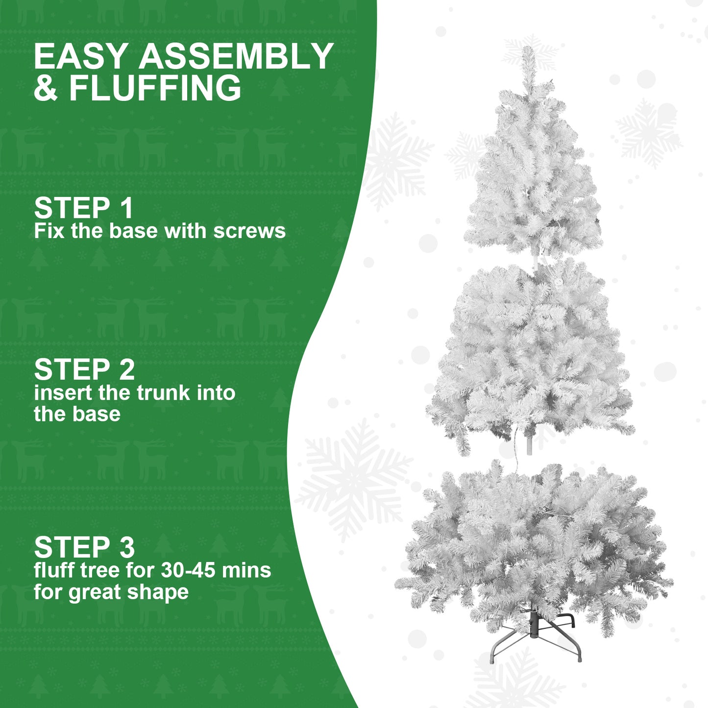 Snowy White Christmas Tree – A Chic and Modern Holiday Look