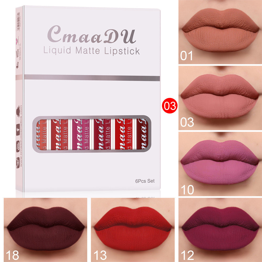 Six Matte Lipsticks.