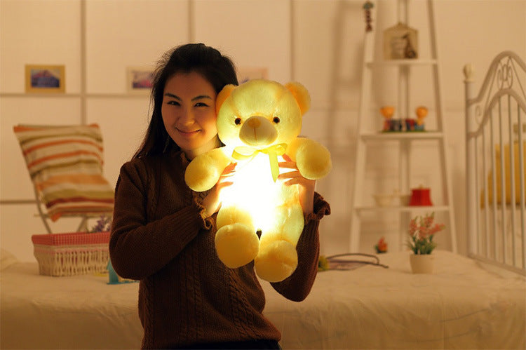 Creative LED-lit teddy bear.