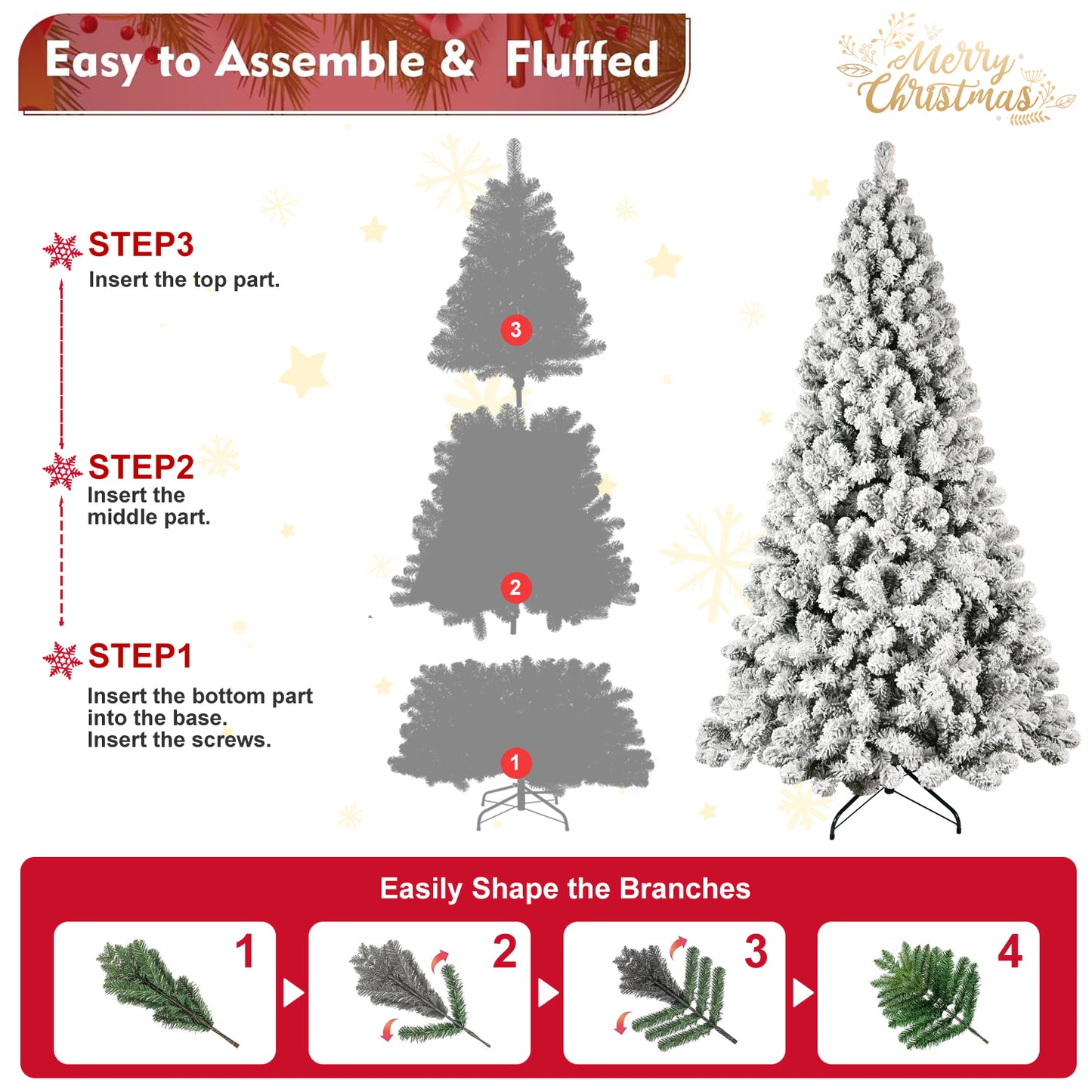 Stunning White Christmas Tree – Perfect for a Winter Wonderland!"