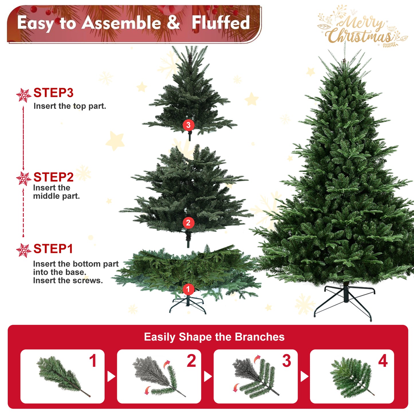 Stylish Green Christmas Tree – Unlit for a Timeless Touch