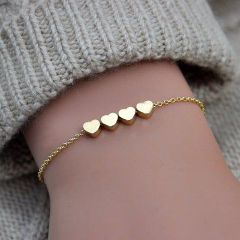 Exquisite Temperament Simple Thin Chain Heart Bracelet