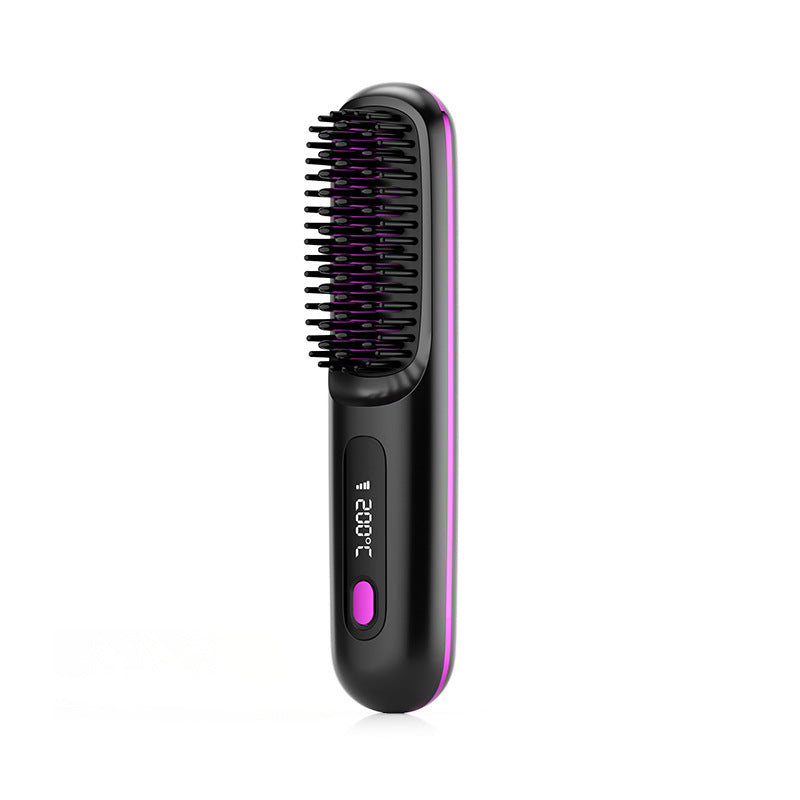 Ceramic Heated Electric Comb Hair Straightener