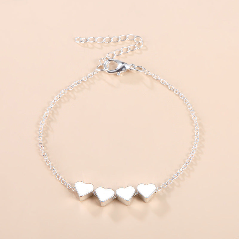 Exquisite Temperament Simple Thin Chain Heart Bracelet