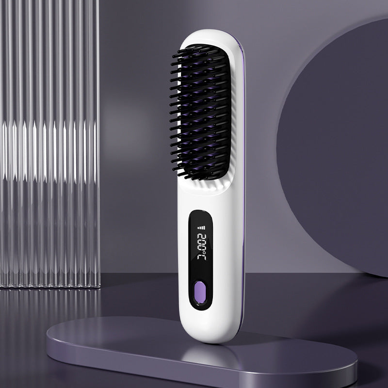 Ceramic Heated Electric Comb Hair Straightener